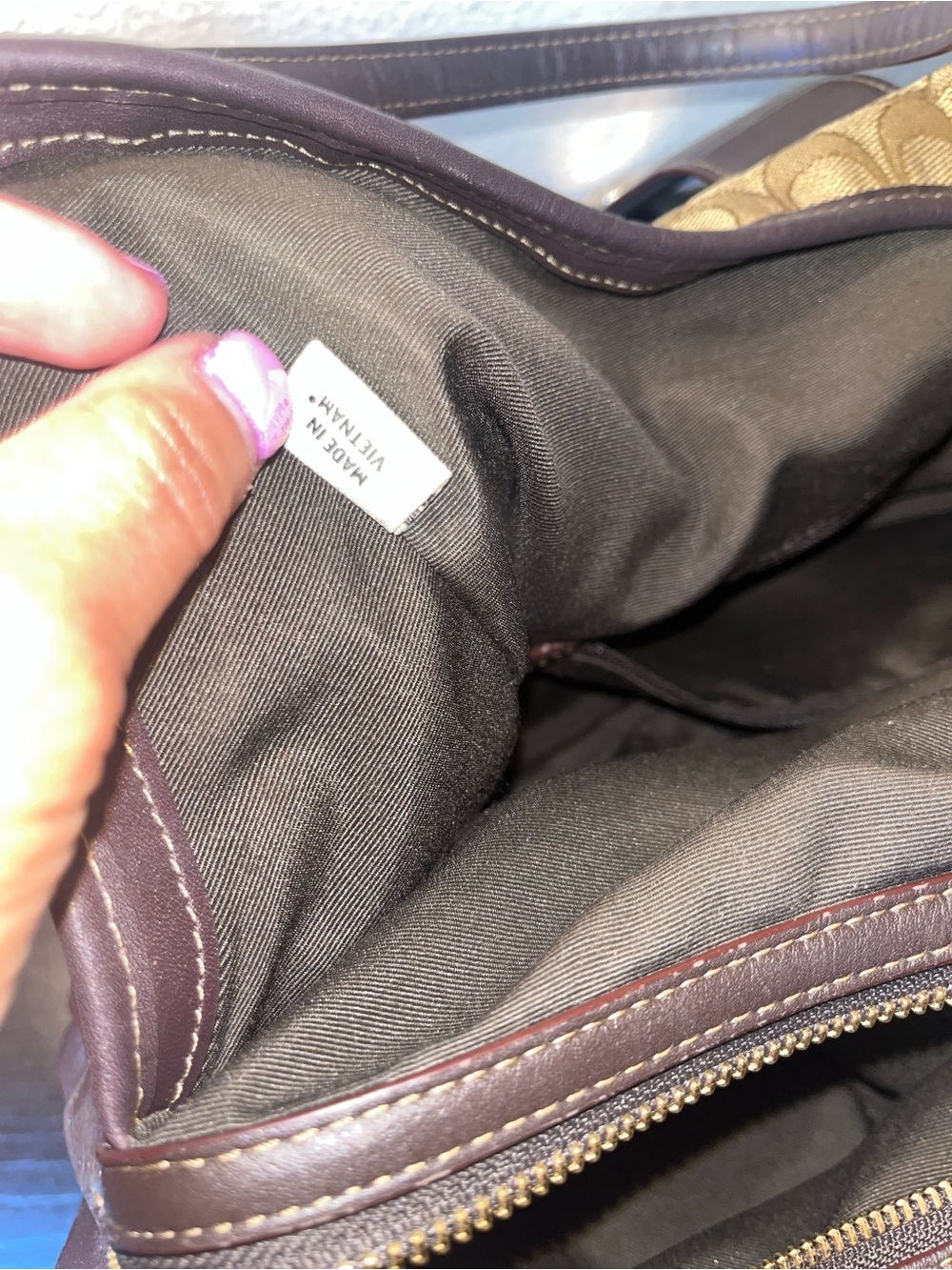 Coach Madison Carlyle Signature Canvas Shoulder Bag - Picture 14 of 16